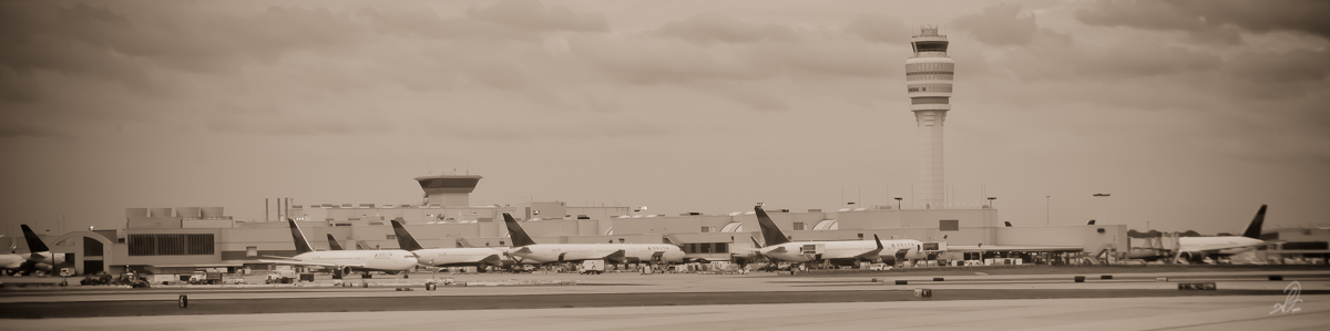 Panorama of Atlanta Hartsfield International Airport