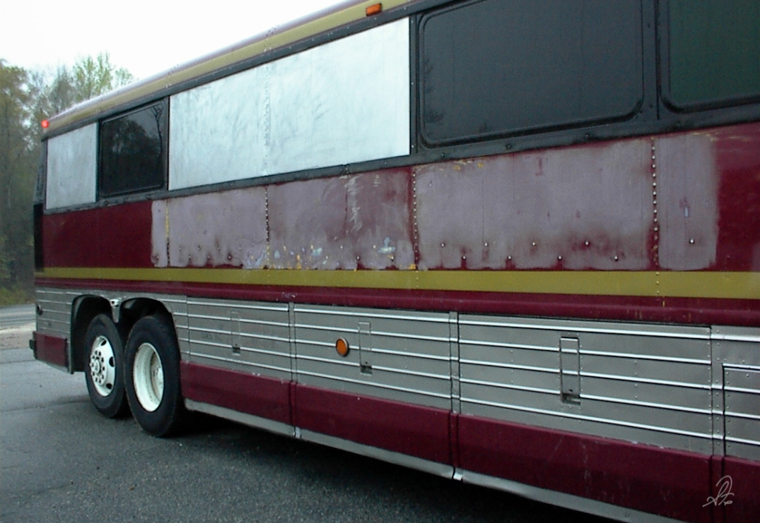 MCI Bus Conversion Before Painting