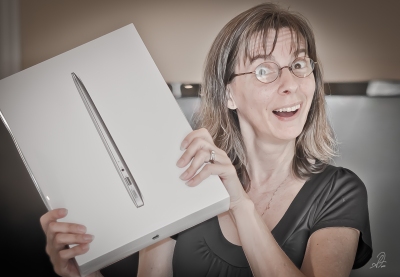 Project 365 [Day 217] Deborah Gets Her New Apple MacBook Air