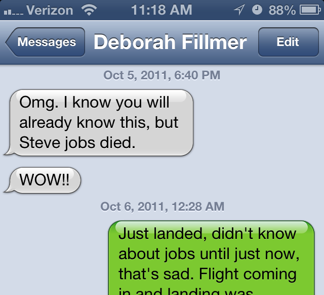 Text Message From Deborah