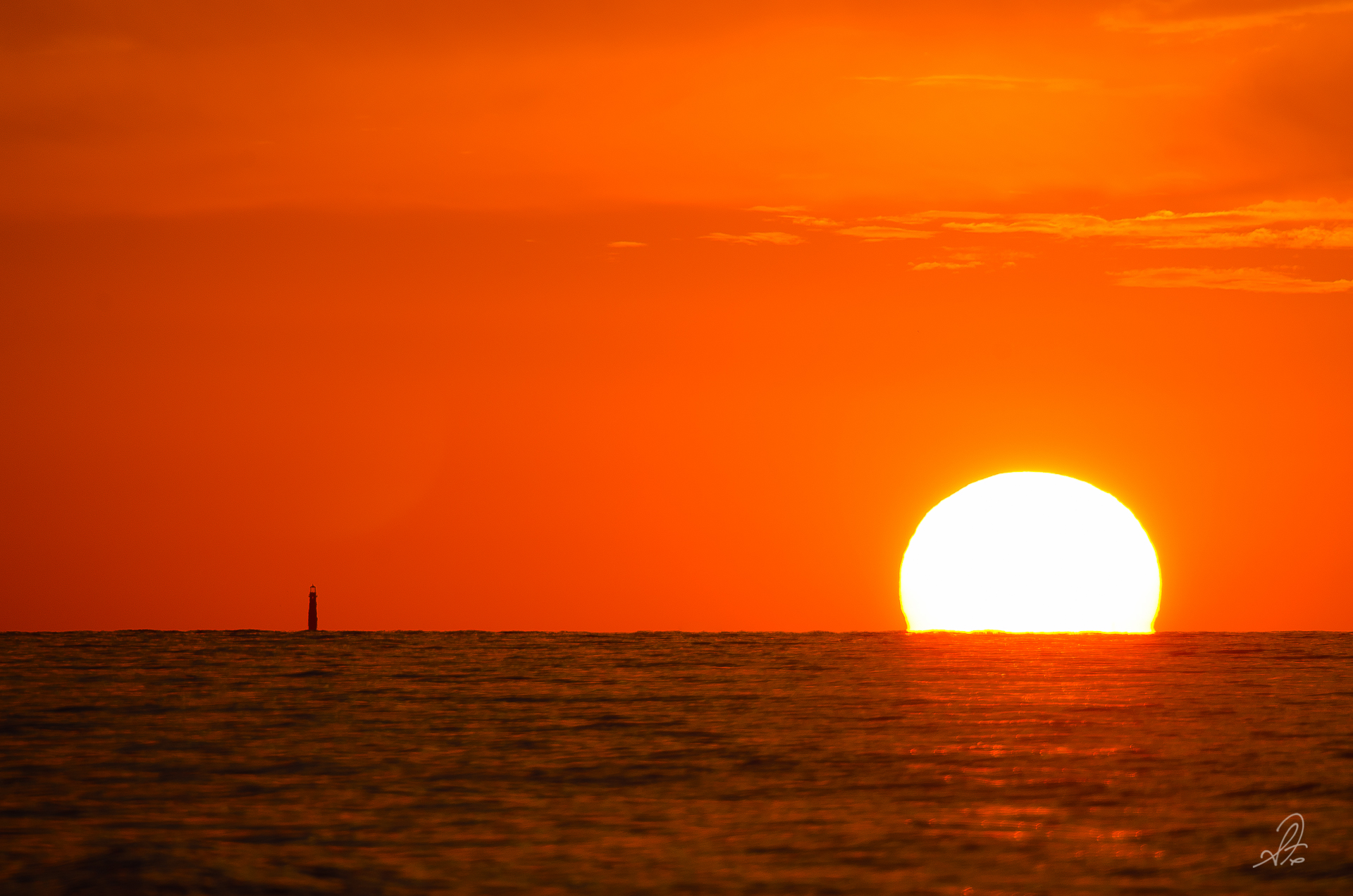 Lighthouse Sunset Over the Gulf of Mexico