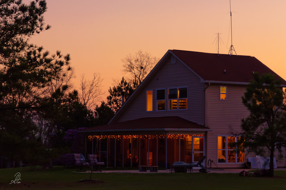 The House in Beauregard After Sunset