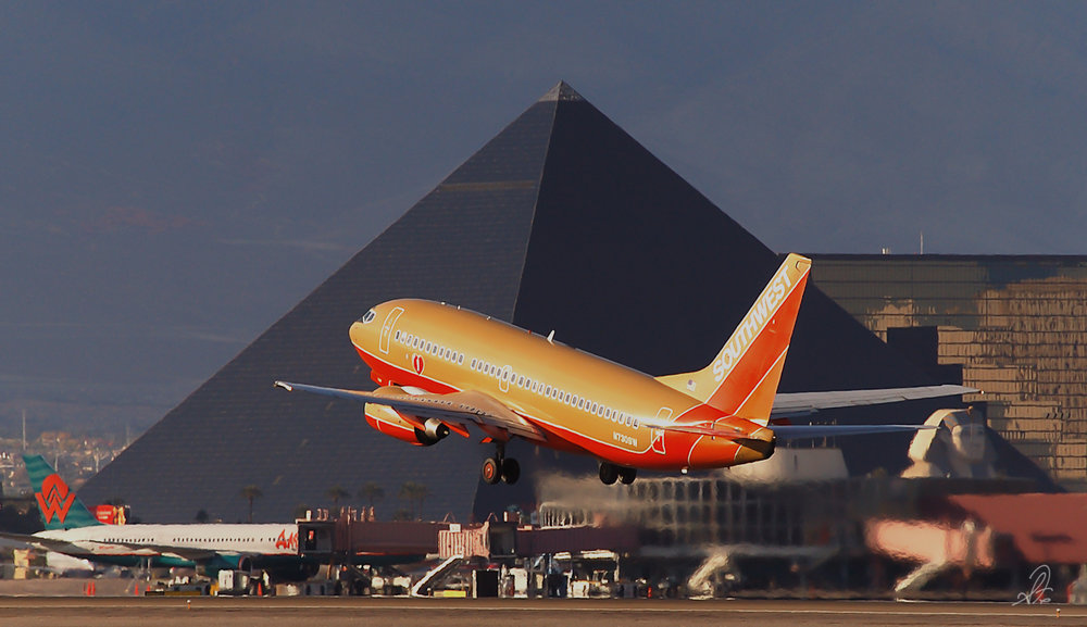 Southwest Airlines in Las Vegas Departs Over Excalibur
