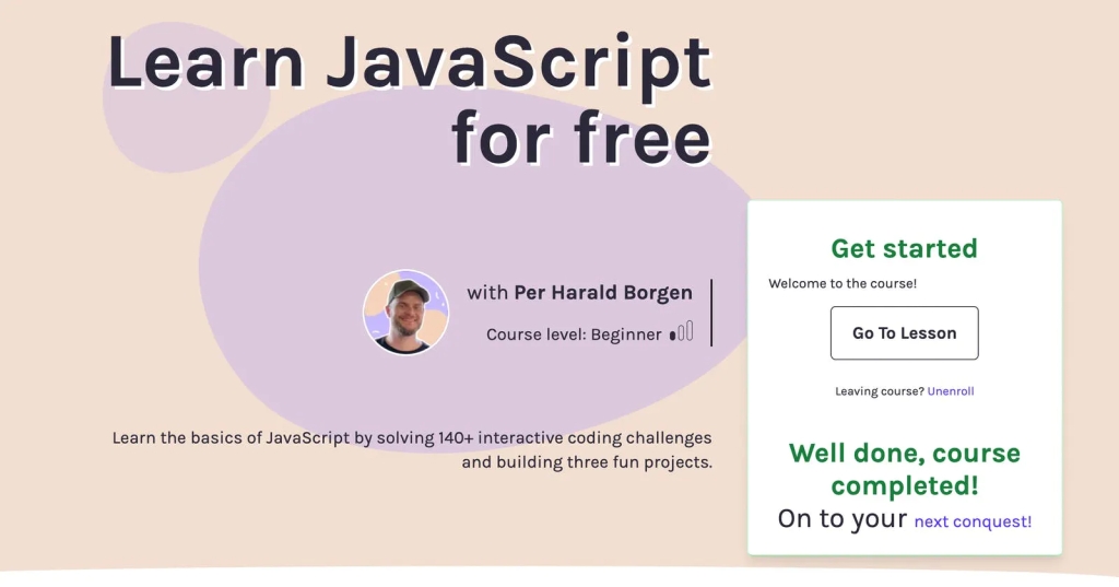 A Review of the Scrimba Learn JavaScript Course